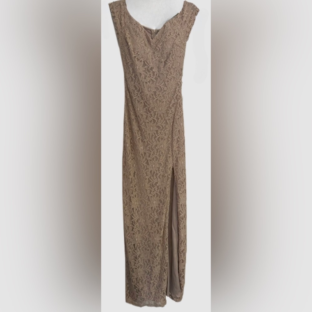 NWT Champagne Lace Gown